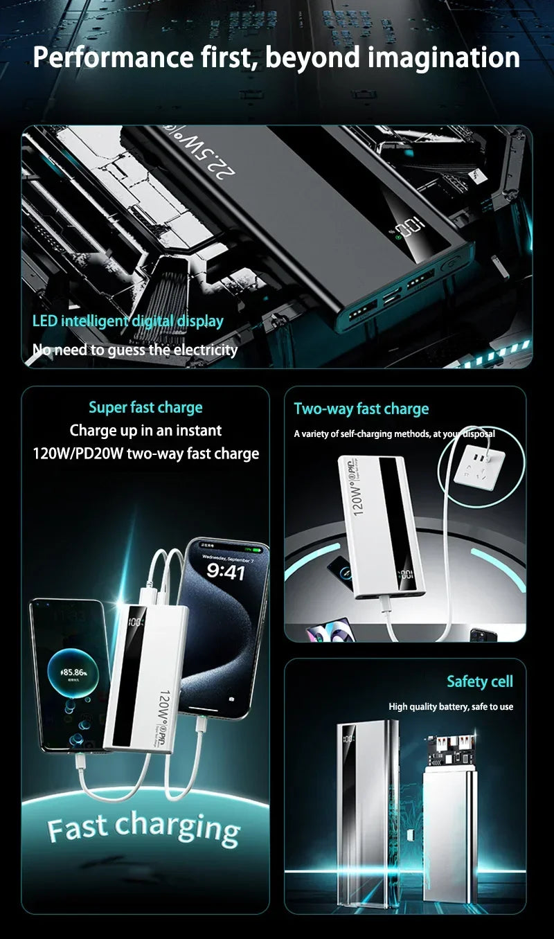 120W 200000mAh מטען שייאומי נייד